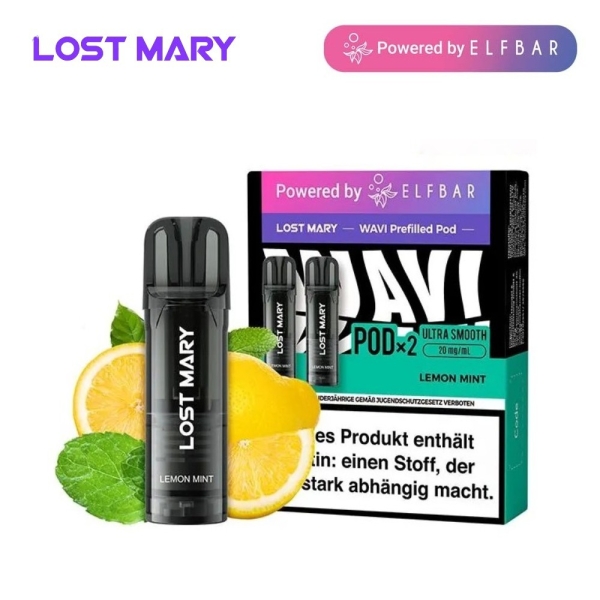 Lost Mary Wavi - Lemon Mint - Prefilled Pod 2ml/ Stück